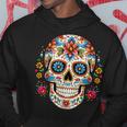 死者の日 シュガースカル 花柄 メキシコの日 カラベラデー パーカー 面白い贈り物