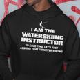 水上スキーインストラクターグラフィック I Am Never Wrong パーカー 面白い贈り物