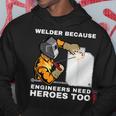 溶接工エンジニアにはヒーローが必要だから 面白すぎる溶接 パーカー 面白い贈り物