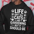猫とガーデニング 庭師 おもしろガーデニング パーカー 面白い贈り物