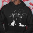 猫と音符 楽譜 音楽家 猫 音楽好き ギフト パーカー 面白い贈り物