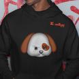絵文字しかめっ面の怒った犬の顔 パーカー 面白い贈り物