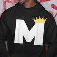 英文字 M 大文字 アルファベット モノグラム イニシャル キング クイーン クラウン パーカー 面白い贈り物