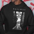 鉄道橋産業ヴィンテージ金属製列車機関車 Railway Train Bridge Industryintage パーカー 面白い贈り物