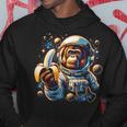 面白い サイケデリック 猿 宇宙飛行士 グラフィック メンズ パーカー 面白い贈り物