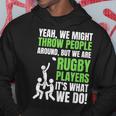 面白いラグビーコーチ、選手、ファンのラグビー。 パーカー 面白い贈り物
