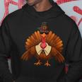 面白い感謝祭の七面鳥とサングラス皮肉なディナー パーカー 面白い贈り物