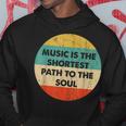 音楽は魂への最短の道 レトロミュージシャン アーティスト パーカー 面白い贈り物