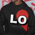 ２人で着るとハートが出来る Loveの文字になる 「Lo」カップル 恋人 パーカー 面白い贈り物