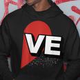 ２人で着るとハートが出来る Loveの文字になる 「Ve」カップル 恋人 パーカー 面白い贈り物