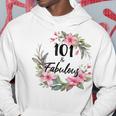 101歳&素晴らしいフローラルパーティーハッピー101歳の誕生日 パーカー 面白い贈り物