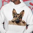 Affectionate Peek ジャーマンシェパードドッグ 長袖tシャツ パーカー 面白い贈り物