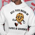 All You Need Is Love And Cookies レトロ 70年代 かわいい ハッピークッキー 長袖tシャツ パーカー 面白い贈り物