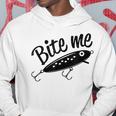 Bite Me 面白いフィッシャーマンフィッシングルアー パーカー 面白い贈り物