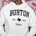 Burton Texas Tx ビンテージ アスレチック ブラックスポーツデザイン パーカー 面白い贈り物