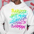 Cool Barista Gets More Likes Than Barman、バリスタ、バーマンより 長袖tシャツ パーカー 面白い贈り物