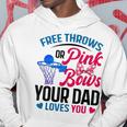 Dad Loves You Free Throw Or Pink Bows 性別発表 パーカー 面白い贈り物