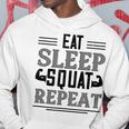 Eatleepquat Repeat 面白いジムワークアウト パーカー 面白い贈り物