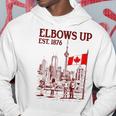 Elbows Up Canada Est 1867 カナダ国旗 カナダ地図 カナダ パーカー 面白い贈り物