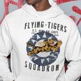 Flying Tigersquadron 第二次世界大戦ヴィンテージ記章 バックプリント パーカー 面白い贈り物