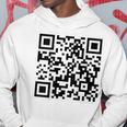 Fu Qr スキャンコード 皮肉ユーモア Fuバックプリント パーカー 面白い贈り物