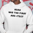 Clean Bible Character Humor – Noah The Ark-Itect Joke パーカー 面白い贈り物