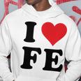 I Heart Fe Initials I Love FE First And Last Name F E パーカー 面白い贈り物