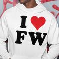 I Heart Fw Initials I Love FW First And Last Name F W パーカー 面白い贈り物