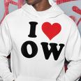 I Heart Ow Initials I Love OW First And Last Name O W パーカー 面白い贈り物
