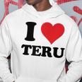 I Heart Teru 名 I Love パーソナライズ パーカー 面白い贈り物