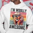 I'm Woolly Awesome 面白い レトロ メンズ レディース キッズ ウーリーマンモス パーカー 面白い贈り物