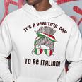 It's A Beautiful Day To Be Italian イタリア国旗 ミーム 背面に パーカー 面白い贈り物