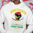 Junenth Breaking Every Chainince 1865 Fist Pride 長袖tシャツ パーカー 面白い贈り物