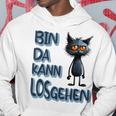 Katze Bin Da 'T Losgehen ファニーステートメントキャット パーカー 面白い贈り物