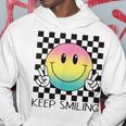 Keepmiling キュート 面白い ハッピー 平和 笑顔 ポジティブ パーカー 面白い贈り物