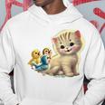 Kitten With Happy Little Birds パーカー 面白い贈り物