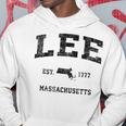 Lee Massachusetts Ma ビンテージ スポーツ デザイン ブラックプリント パーカー 面白い贈り物