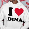I Love Dina パーカー 面白い贈り物