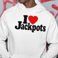 I Love Heart Jackpotslotslot Machines カジノラスベガス パーカー 面白い贈り物