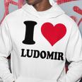 I Love Ludomir パーカー 面白い贈り物