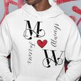 M&W カップル イニシャル 結婚式 記念日 新築祝い パーカー 面白い贈り物