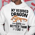 My Bearded Dragon Eats Better Than I Do トカゲ爬虫類 パーカー 面白い贈り物