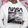 Nasaアポロ11号の月面宇宙飛行士の有名なワームロゴ パーカー 面白い贈り物