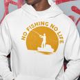 No Fishing No Life 釣り フィッシング ロゴ プリント 長袖tシャツ パーカー 面白い贈り物