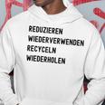 Reduzieren Wiederverwenden Recyceln Wiederholen パーカー 面白い贈り物