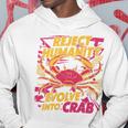 Reject Humanity Evolve To Crab ファニーカニ 長袖tシャツ パーカー 面白い贈り物