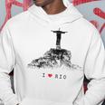 Rio De Janeiro リオデジャネイロのスカイライン イエスキリストの像 ブラジル 愛 パーカー 面白い贈り物