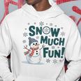 Snow Much Fun 冬 雪だるま おもしろい クリスマス キッズ レディース メンズ パーカー 面白い贈り物
