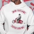Super Cub スーパーカブ ミニモト 面白 ふざけ ネタ おもしろ バイク アウトロー バイカーギャング 長袖tシャツ パーカー 面白い贈り物