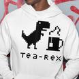 Tea Rex Pixel 8ビットゲーム恐竜 パーカー 面白い贈り物